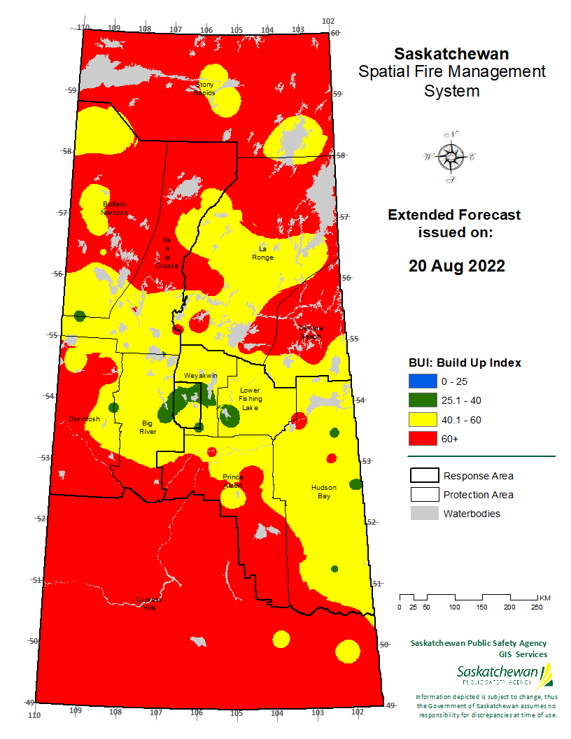 FWI EXTENDED FORECAST VALID FOR 20220822