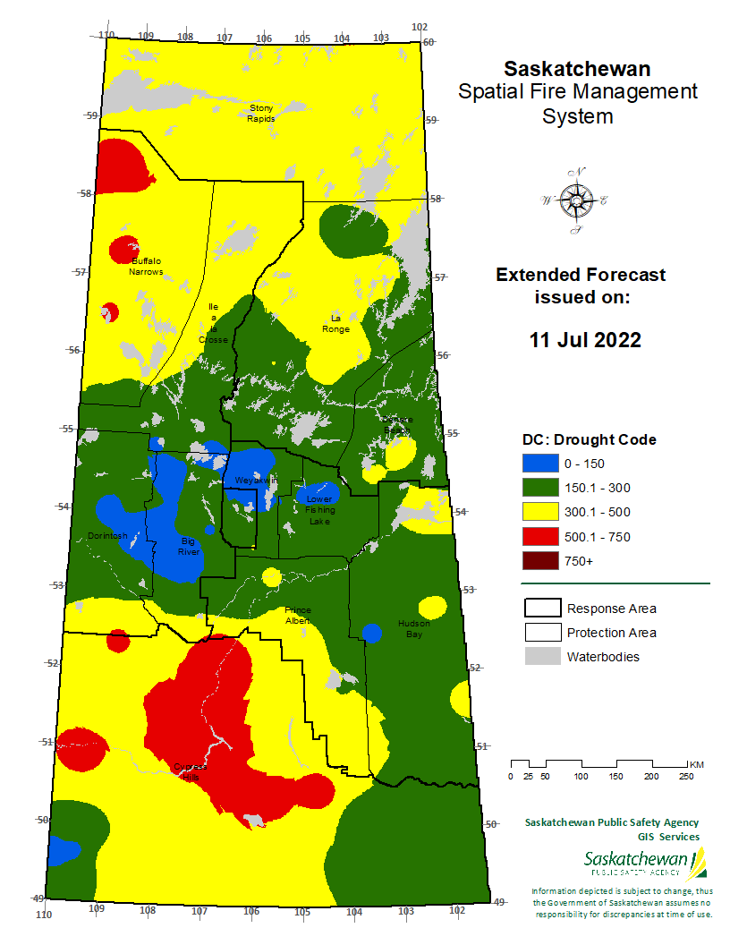 FWI EXTENDED FORECAST VALID FOR 20220713