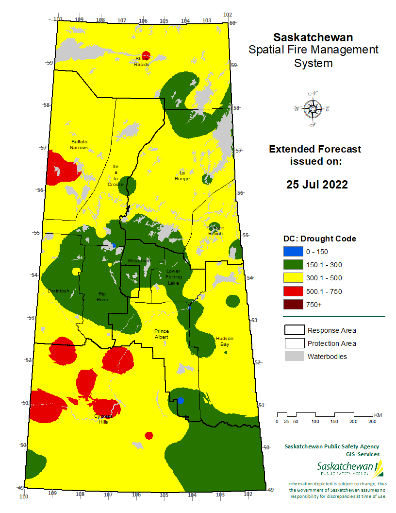FWI EXTENDED FORECAST VALID FOR 20220727