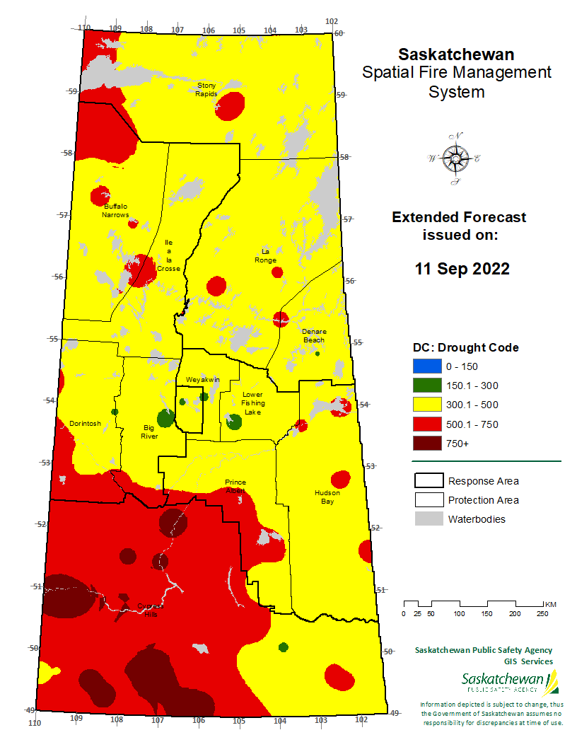 FWI EXTENDED FORECAST VALID FOR 20220913