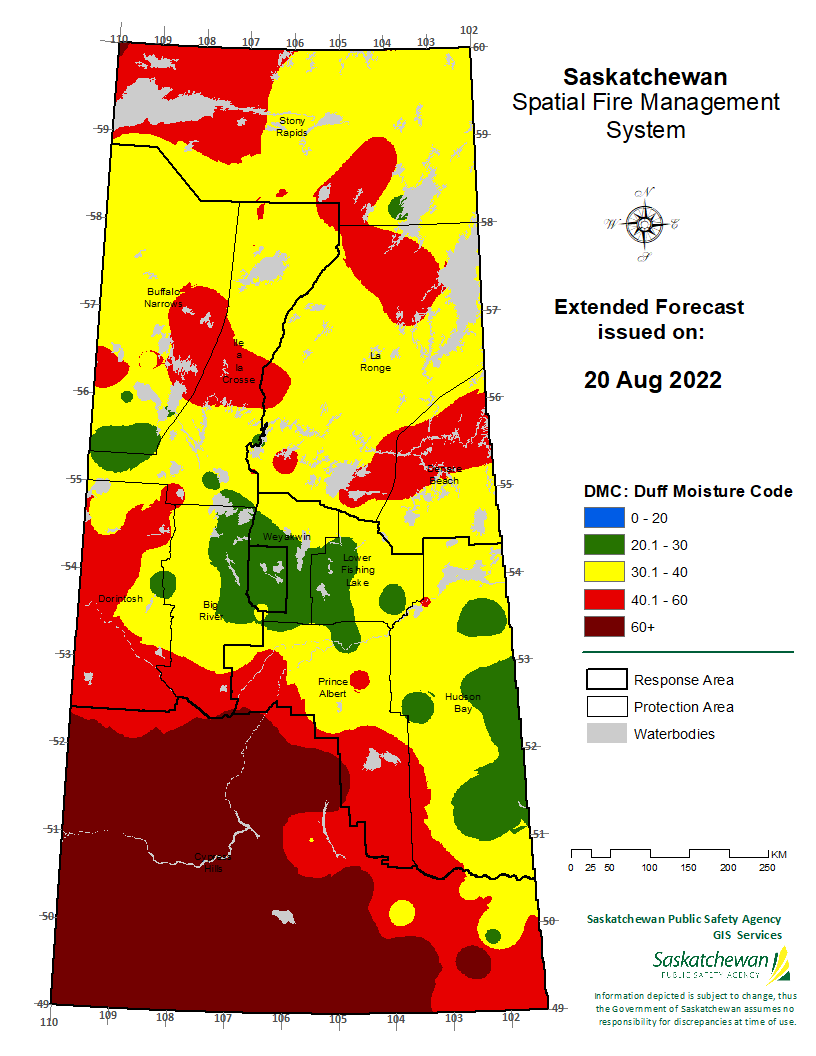 FWI EXTENDED FORECAST VALID FOR 20220822