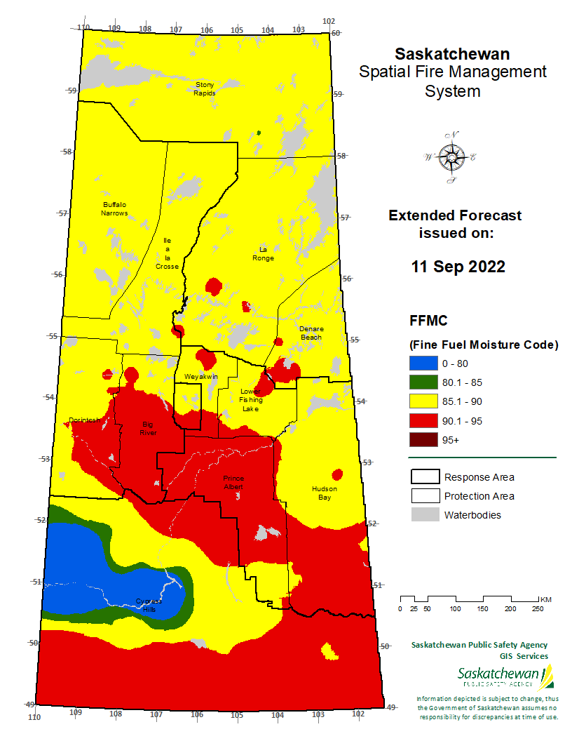 FWI EXTENDED FORECAST VALID FOR 20220913