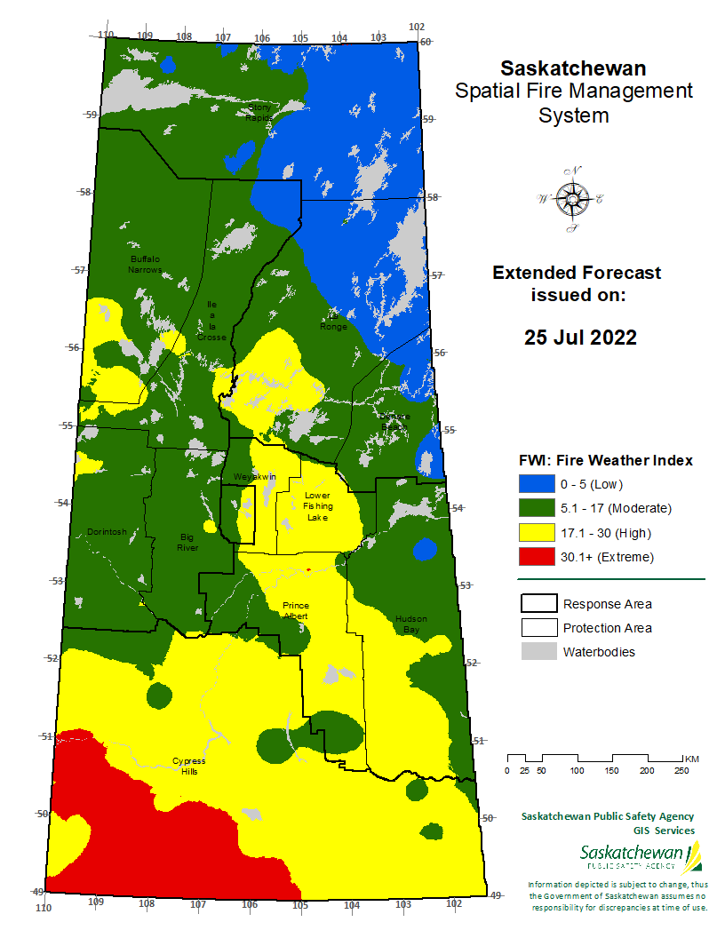 FWI EXTENDED FORECAST VALID FOR 20220727