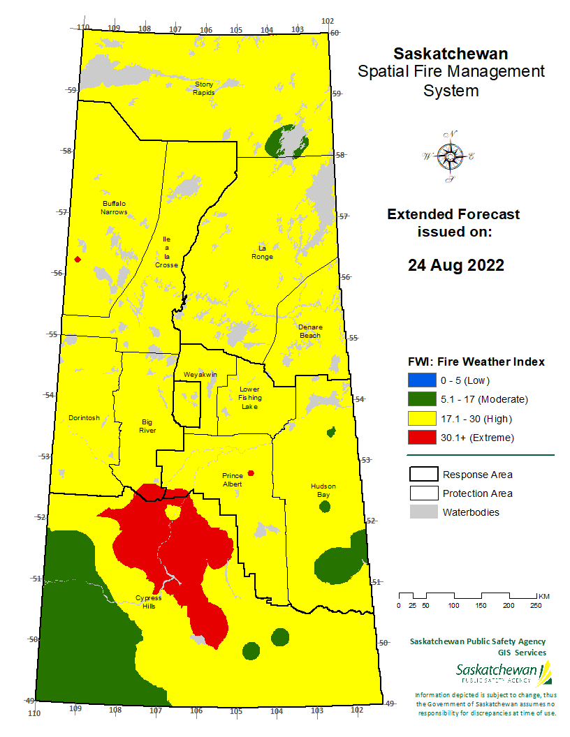 FWI EXTENDED FORECAST VALID FOR 20220826