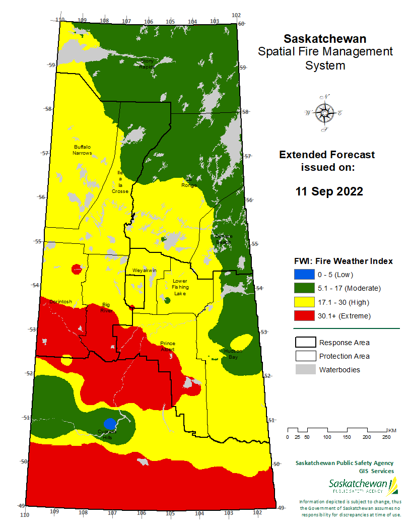 FWI EXTENDED FORECAST VALID FOR 20220913